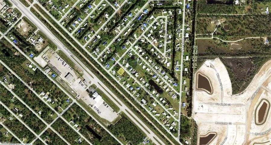 Aerial View. Identifying the property's location within its geographic context
