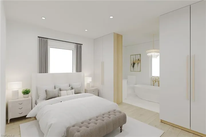 Photo includes reality renovation/staging to showcase the possibility of the primary bedroom/new addition. Design services included with purchase!