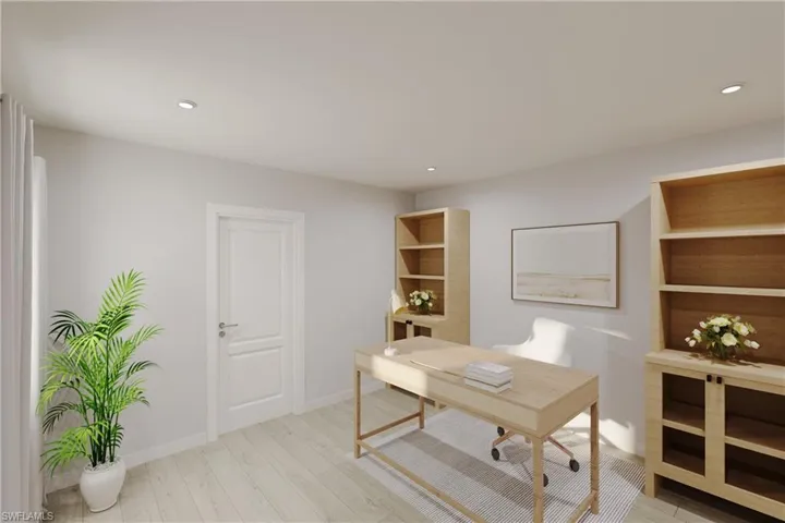 Photo includes reality renovation/staging to showcase the possibility of the office/new addition. Design services included with purchase!