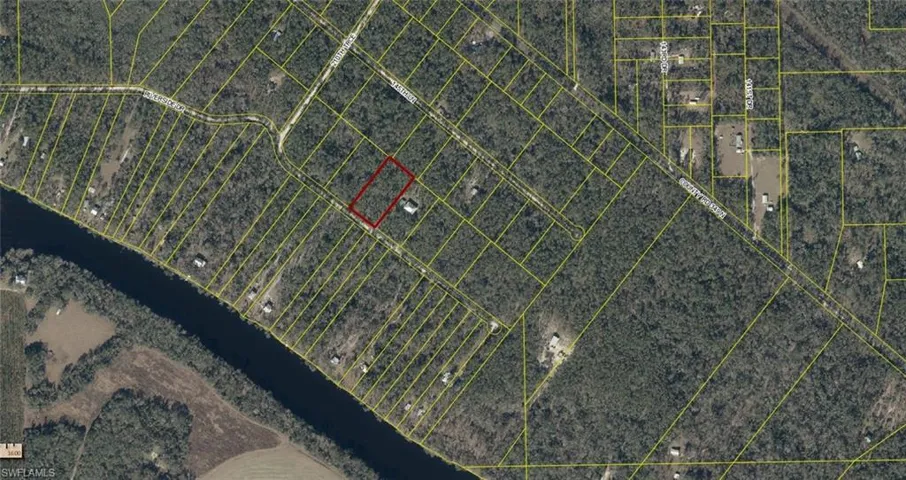 Aerial Parcel Map. Displaying the property boundaries and surrounding land features