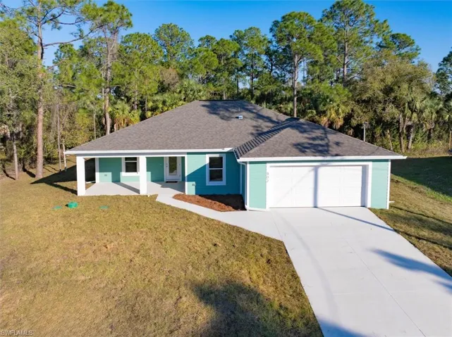 Extended driveway gives you more room to park.