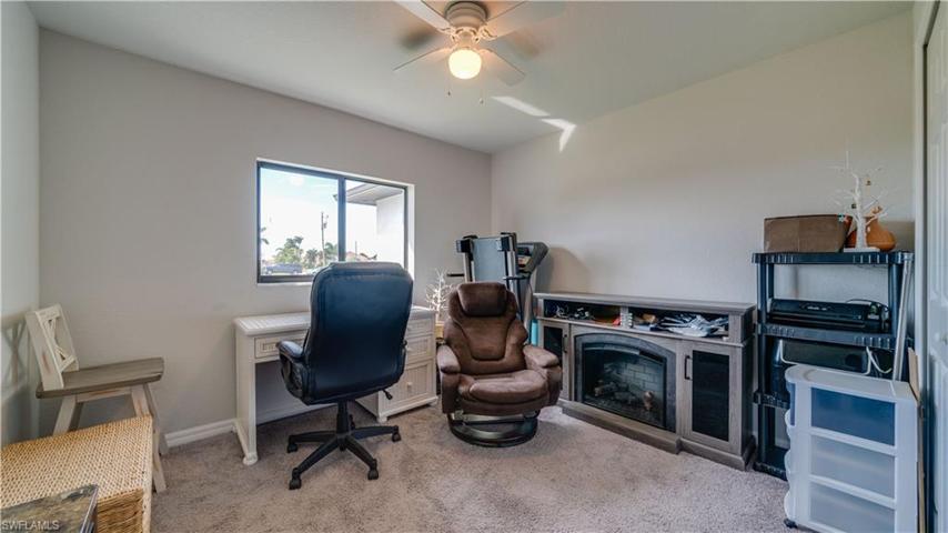 One of three guest rooms.