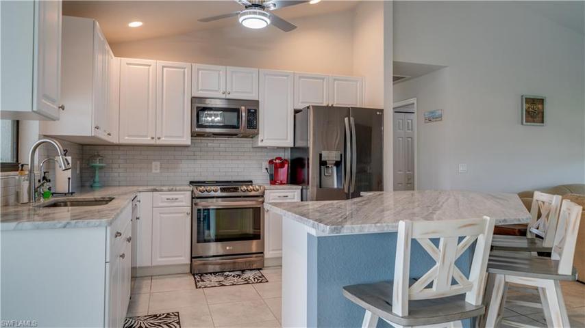 High end stainless steel appliances.
