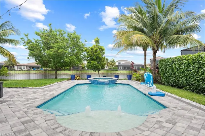 Custom saltwater pool and spa