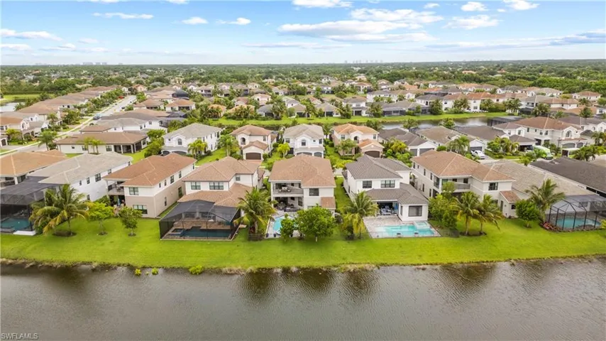 Backyard with water view