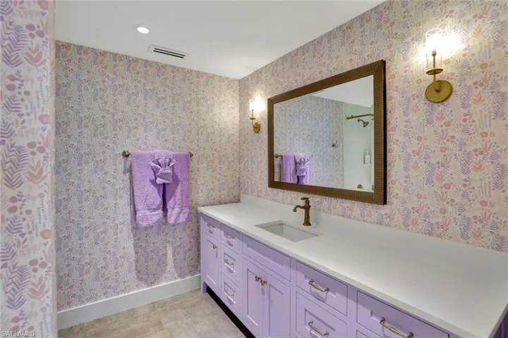 Bathroom featuring vanity