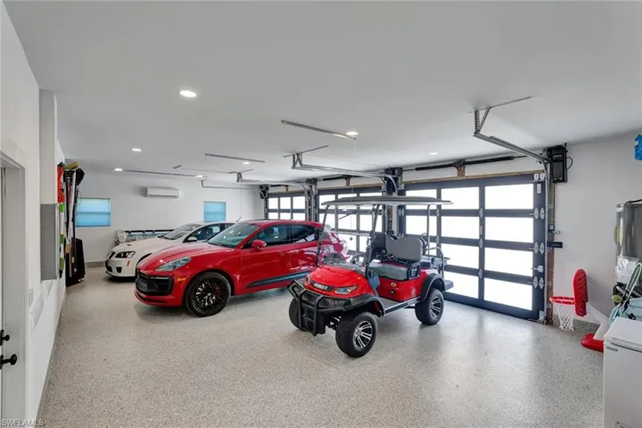 Garage with a wall unit AC