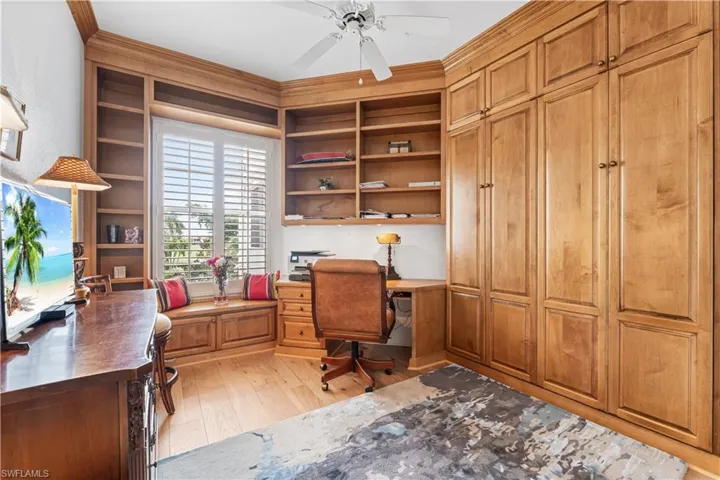This is your 3rd bedroom. Here you have built ins as well as a murphy bed.