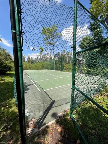 View of tennis court