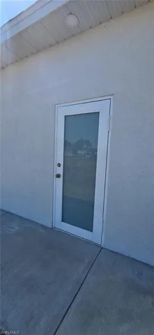 Exterior view of stucco siding
