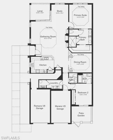 Additional Highlights Include: Fireplace, impact windows, tray ceilings, quartz countertops, and white shaker cabinets.