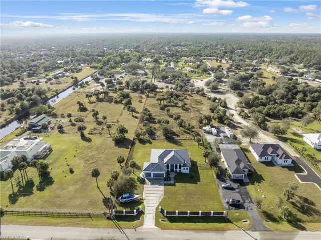 Aerial view with a rural view