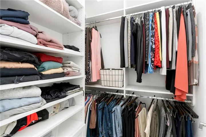 View of walk in closet
