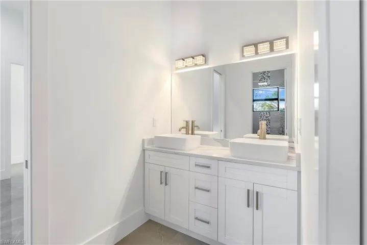 Bathroom featuring vanity
