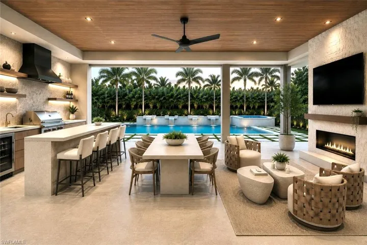 Rendering of the Covered Outdoor Living Area