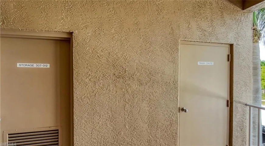 Additional storage closet and trash chute