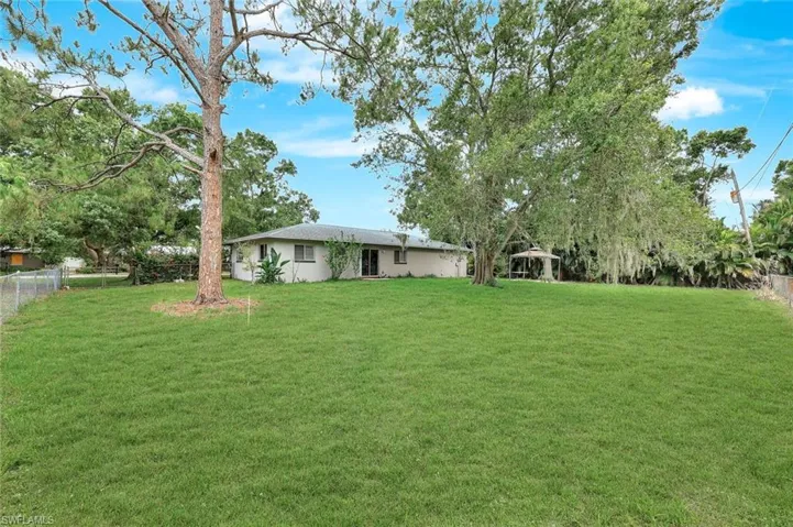 View of yard with a gazebo
