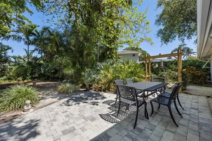 View of patio with outdoor dining space