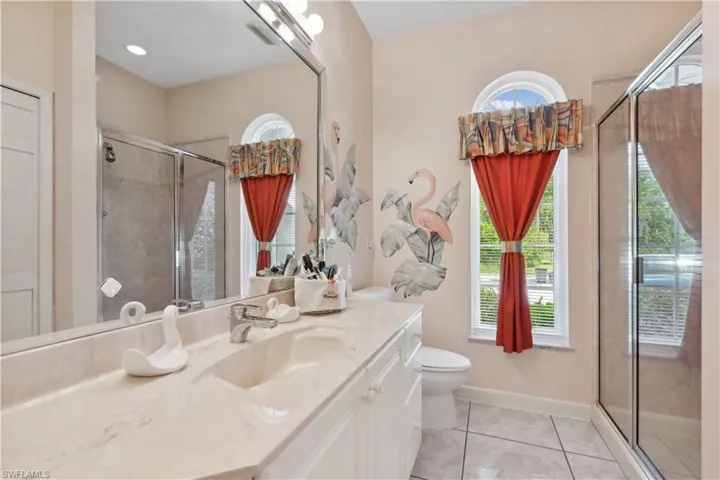 Guest bath with vanity and walk-in shower