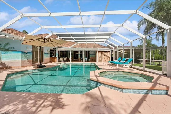 Large heated pool and spa