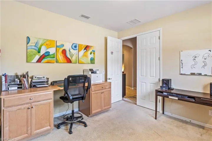 View of carpeted office