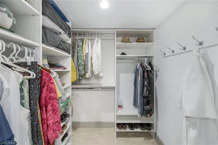 View of walk in closet