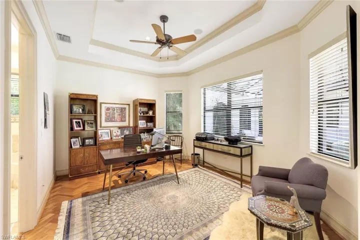 Located off the primary suite could be a nursery.