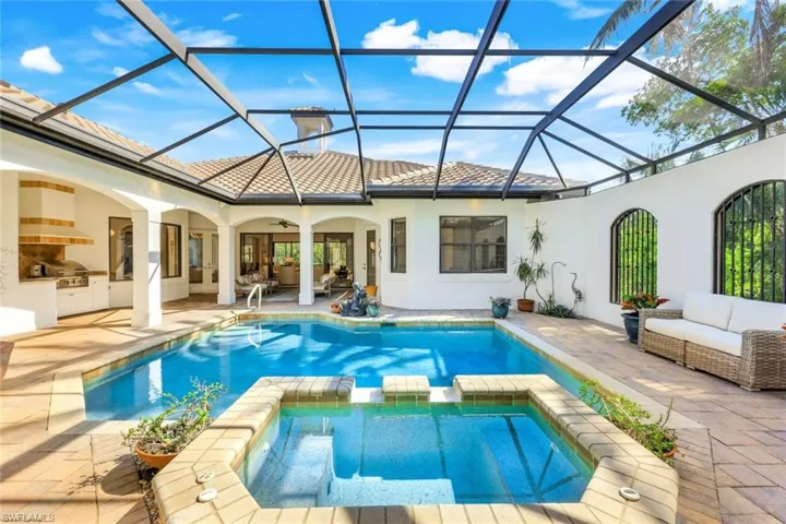The oasis like courtyard is viewed from nearly every room.