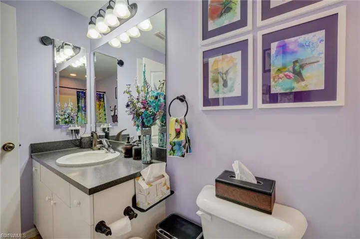 Bathroom featuring toilet and vanity