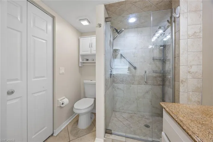 Primary bathroom with walk-in shower