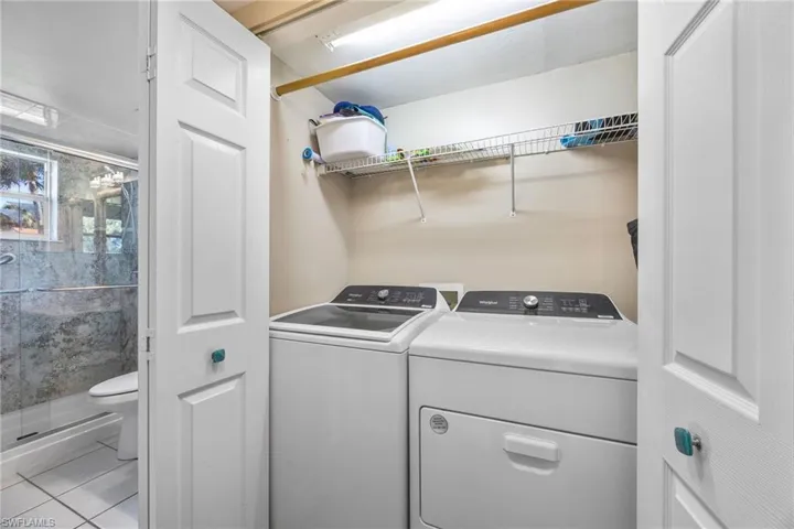 Laundry located in hallway