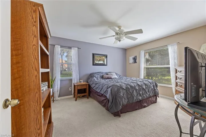 Primary bedroom with views to outside