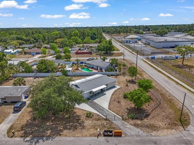 Birds eye view of property
