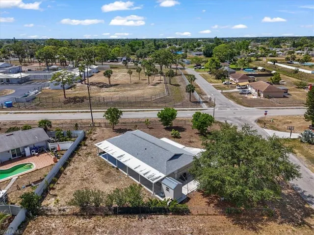 Aerial view with a residential view