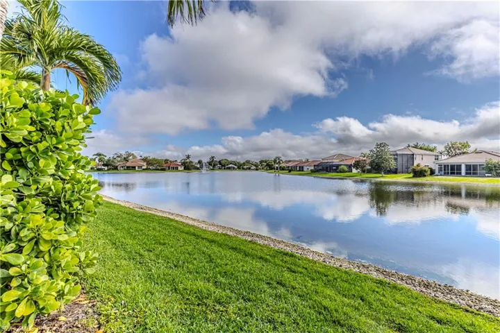 Backyard views of the water.  Hedges can be trimmed down for direct water views