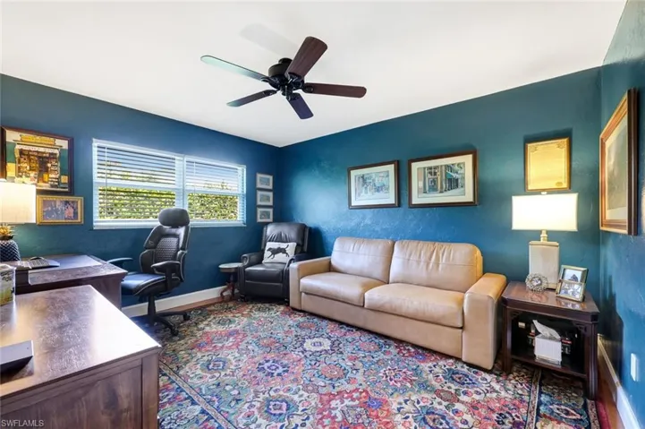 Third bedroom being used as a home office, has a large walk-in closet.