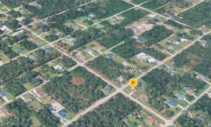 Aerial map of property and surrounding area