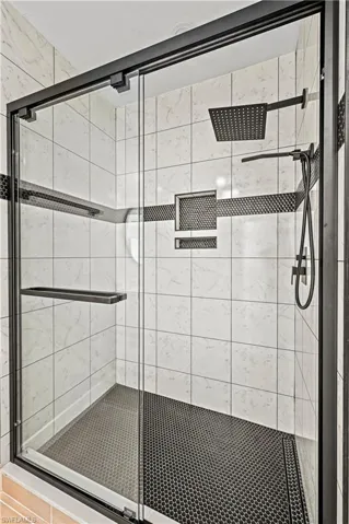 Bathroom featuring a stall shower