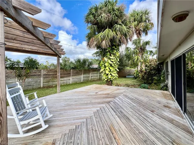 View of wooden terrace