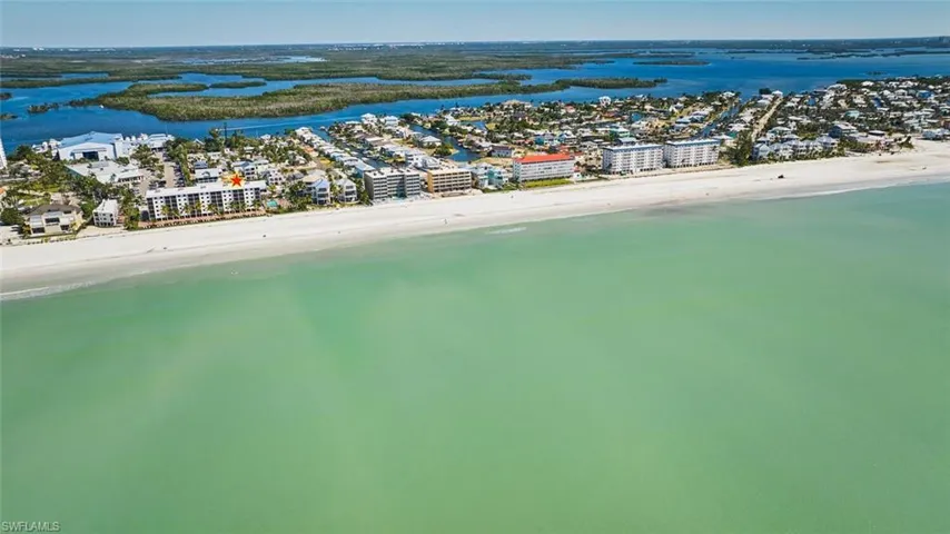 Bird's eye view of expansive beach
