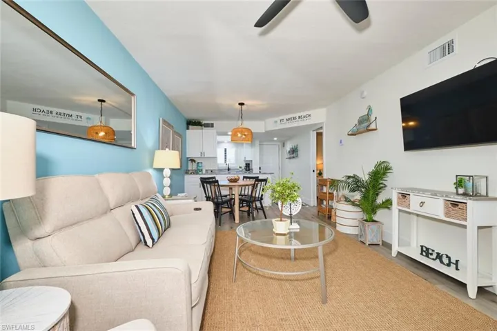 Living room featuring baseboards