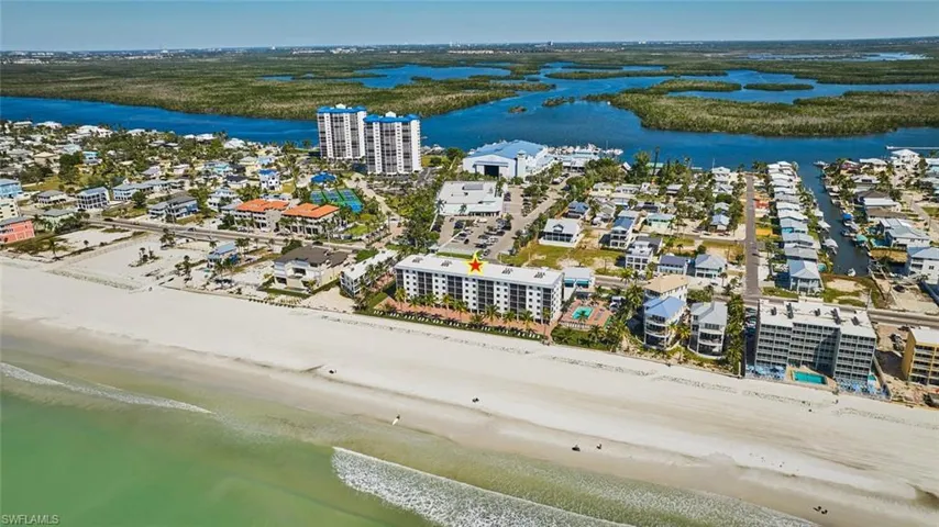 Drone / aerial view of extended coastline