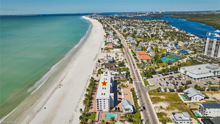 Bird's eye view of expansive coastline