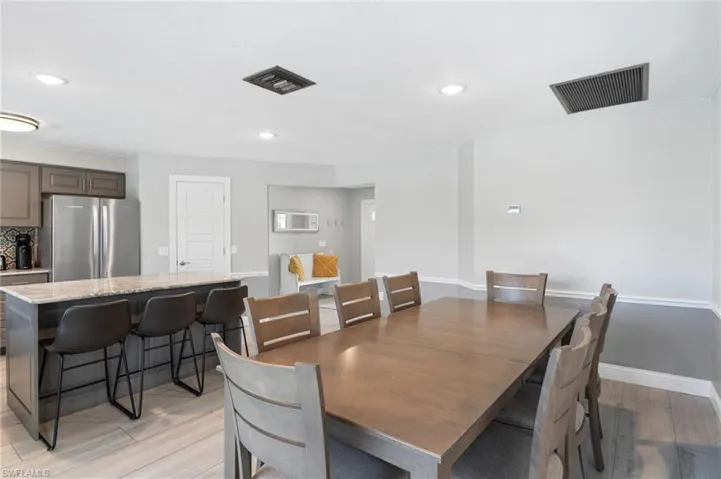 Dining room featuring light tile flooring