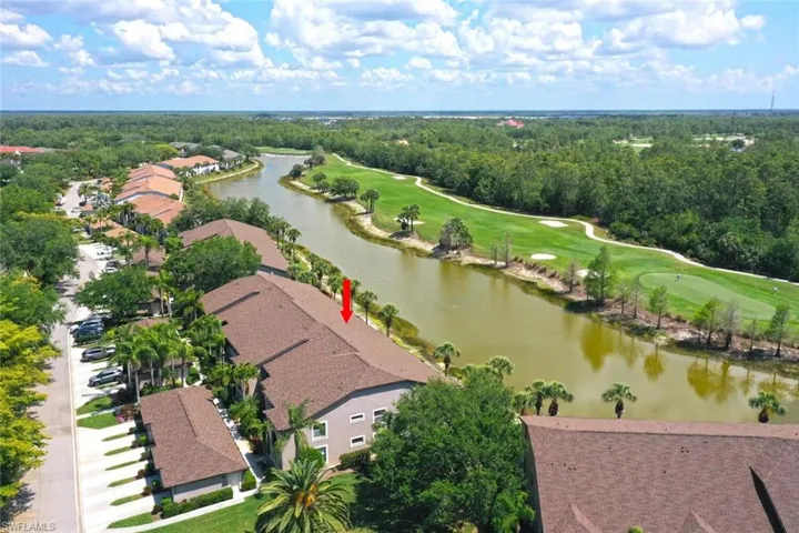 Bird's eye view featuring golf course view and a water view