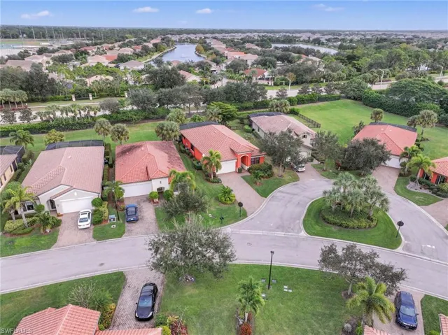 Aerial view of residential area