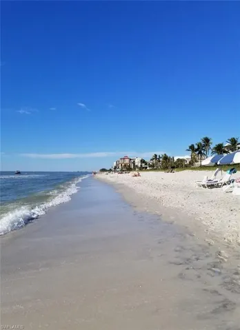 Pristine white sands and gently lapping waves