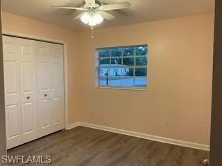 Bedroom freshly painted, Luxury Vinyl Flooring
