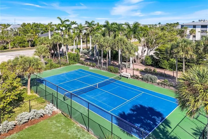 View of tennis court