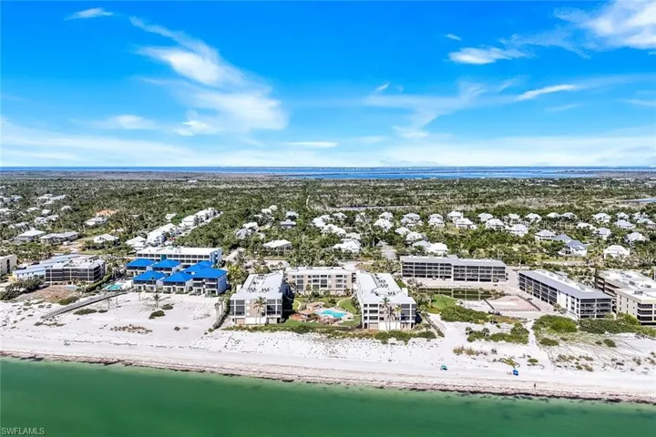 Drone / aerial view of extended coastline